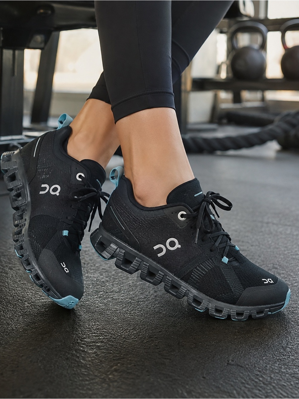 On Cloud X 3 Shift Black Niagara Women’s Running Shoes Size 6.5 (TC)